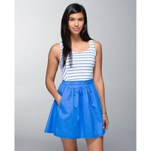 Lululemon RARE Club Dress Deauville Stripe Pipe Dream Blue White Size 8